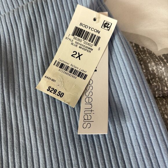 Bar III Essentials Light Blue Midi Straight Pencil Skirt Women's 2x NEW - Picture 3 of 7